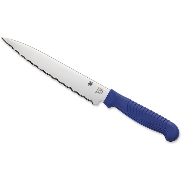 Spyderco 2024 Spyderco Kitchen Classics, Utility Knife Serrated 6In, Lightweight Blue SPY-K04SBL - main